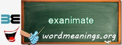 WordMeaning blackboard for exanimate